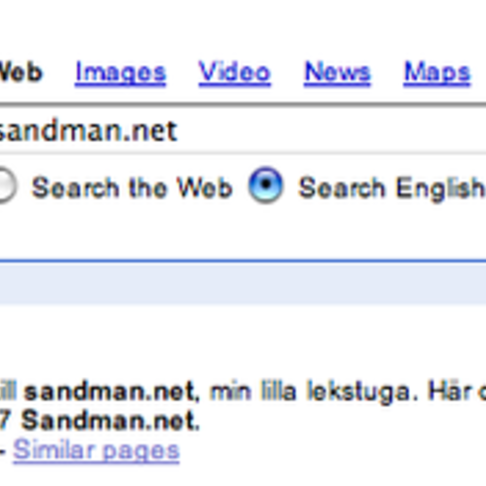 sandmannet p Google