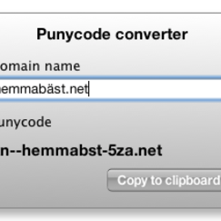 Punycode Dashboard widget