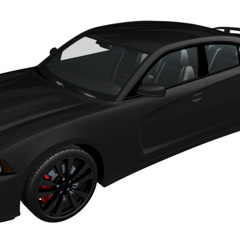 Mattsvart Dodge